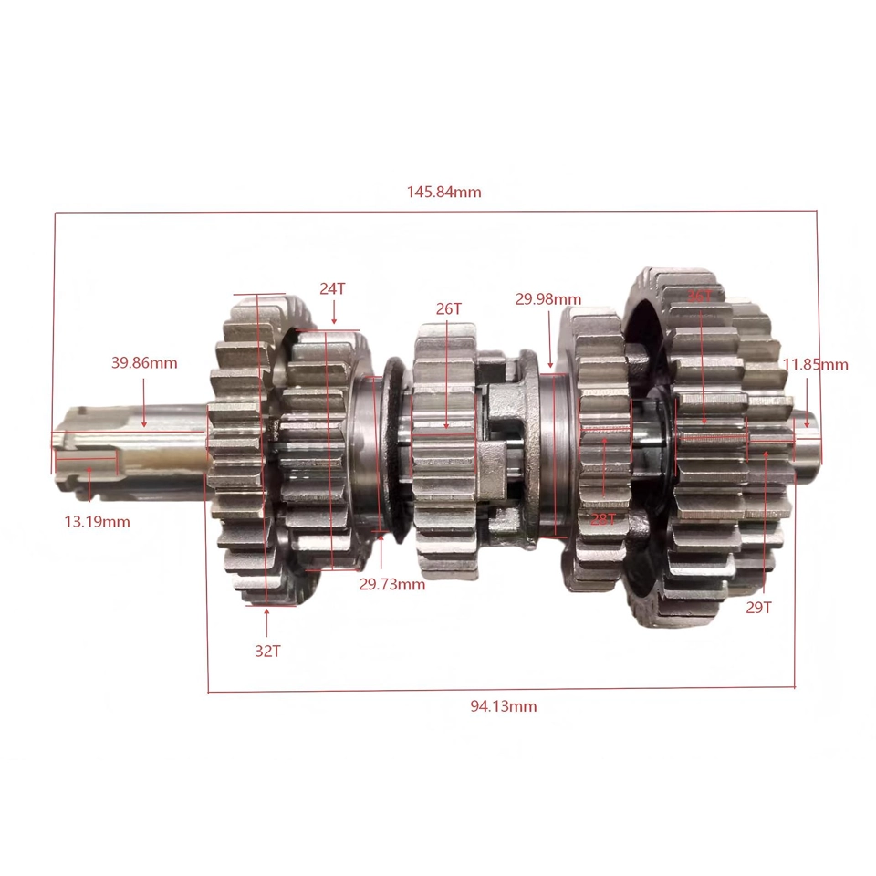 CG125 GRIS Primary & Countershaft Transmission Assembly