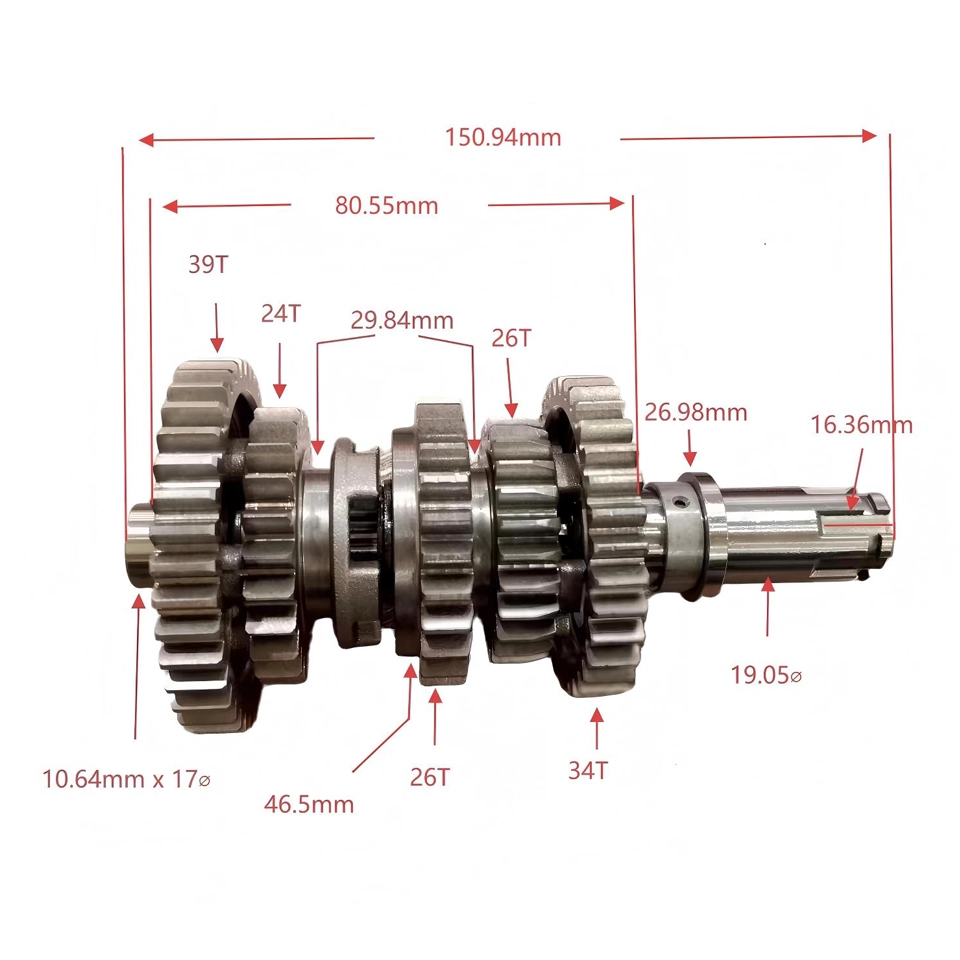 XR190 Primary & Countershaft Transmission Assembly